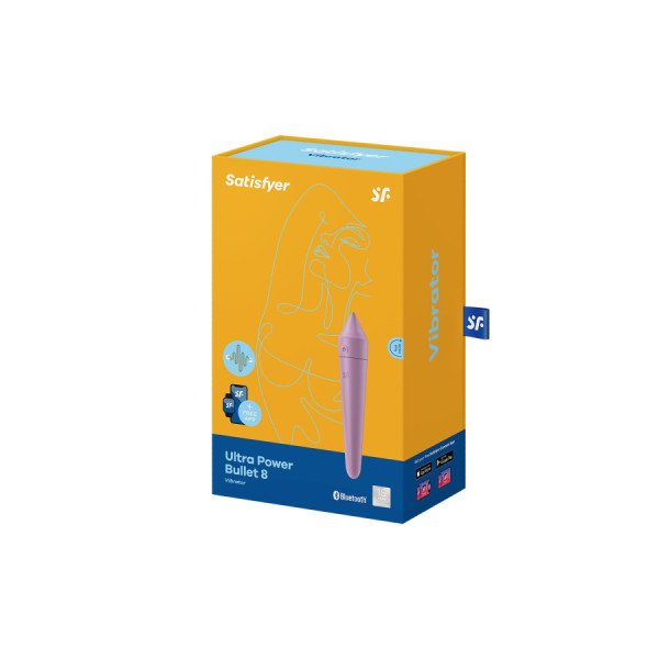 Vibromasseur connecté lilas USB Ultra Power Bullet 8 Satisfyer 